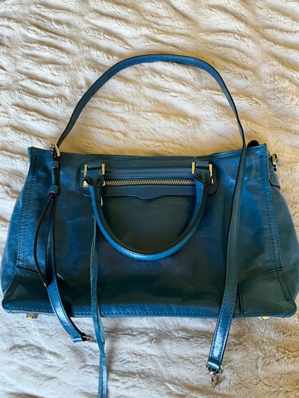 Rebecca Minkoff Teal Leather Satchel Bag - NWOT